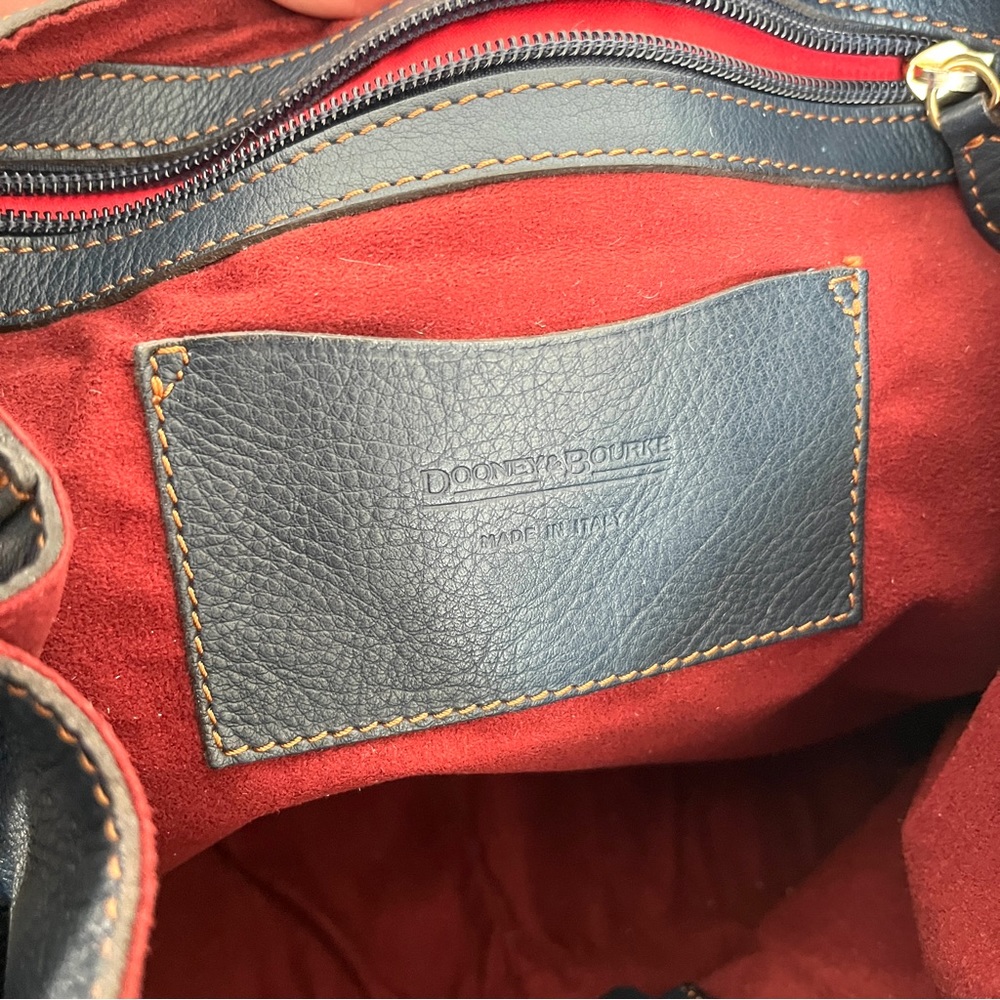 Dooney & Bourke Montecatini Braided Saddle Bag Crossbody in Navy - D&B Italia - Picture 9 of 16
